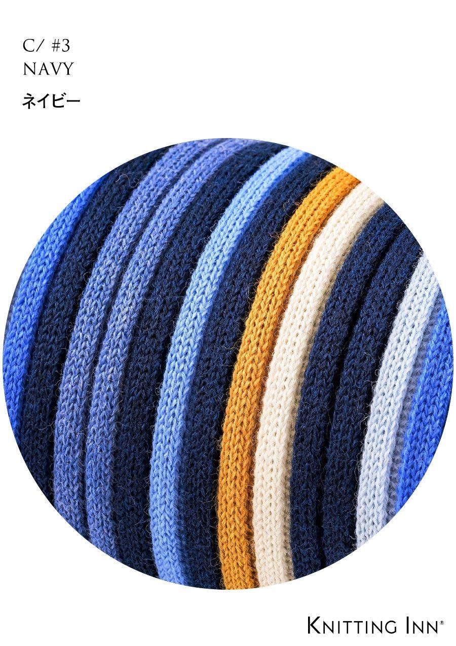 F-3354 ウールリブマフラー2024／WOOL RIBBED SCARF - KNITTING INN