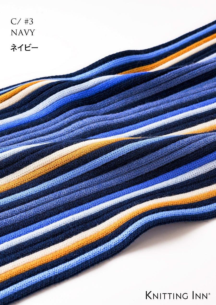 F-3354 ウールリブマフラー2024／WOOL RIBBED SCARF - KNITTING INN