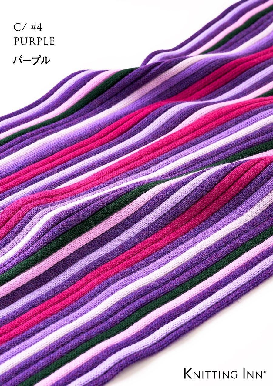 F-3354 ウールリブマフラー2024／WOOL RIBBED SCARF - KNITTING INN