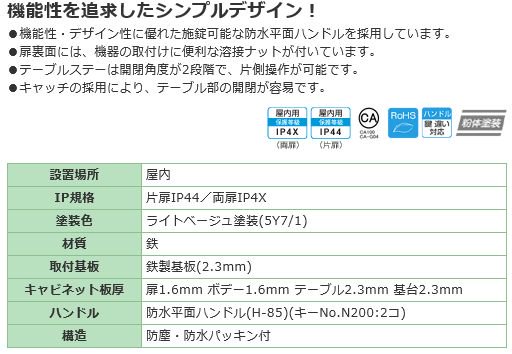 日東工業 D30-510 Ｄ形デスクキャビネット ヨコ500xタテ1000xフカサ