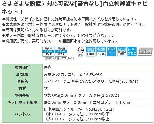 日東工業 E35-57A-N 自立制御盤キャビネット ヨコ500xタテ700xフカサ