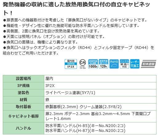 日東工業 E50-1219LSA 自立制御盤キャビネット ヨコ1200xタテ1900x