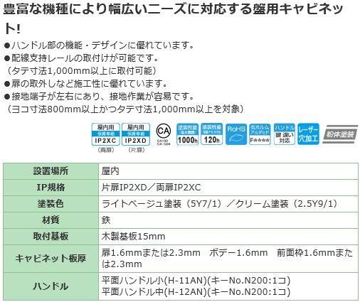 日東工業 B30-76-1 盤用キャビネット露出形 ヨコ700xタテ600xフカサ