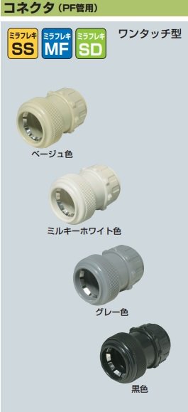 未来工業 FPK-28Y コネクタ（PF28用） ベージュ 10個入[代引き不可