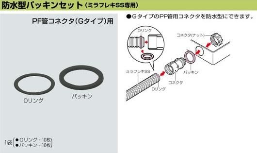 未来工業 KS-16GP 防水型パッキンセット（ミラフレキSS専用） 10個入 