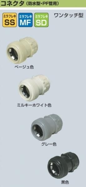 未来工業 FPK-22YPH コネクタ (防水型・PF22管用)ワンタッチ型 未来工業 FPK-22YPH コネクタ (防水型・PF22管用)ワンタッチ型