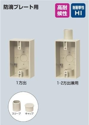 未来工業 PVR22-1LM 露出スイッチボックス（防滴プレート用） VE16・22