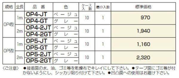 未来工業 OP4-2JT ワゴンモール（テープ付）OP4型 2m ベージュ [代引き