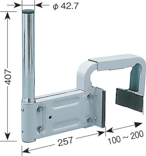 ＤＸアンテナ MHV-121 コンクリートベランダ用取付金具 45cm・50cm形BS