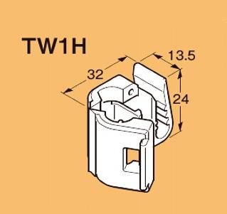 ネグロス TW1H ＦＶラック 吊りボルト用ケーブル支持具 VVFケーブル1.6