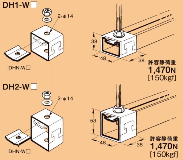 ネグロス Dh1 W3 ワールドダクター ハンガー吊り金具 10個入 チャンネル D1タイプ 用 本店 ネットde電材 価格で勝負 通販専門の電材屋