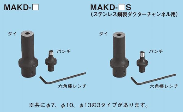 ネグロス MAKD-13S マックツール 替金型（MAKD用） Φ13 - 【本店】ネットde電材 - 価格で勝負！通販専門の電材屋