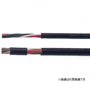 富士電線工業 2PNCT 2C2 2種EPゴム絶縁天然クロロプレンゴムキャブタイヤケーブル 2心 2平方mm 切り売り