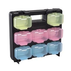 ジェフコム デンサン SPS-2916BK スケルトンパーツボックスミニ 枠色