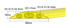 ジェフコム SFP-0911GY ソフトカラープロテクター グレー 幅90mm 長さ