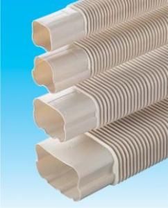 因幡電工 SF-100-800-W エアコン用配管化粧カバー 自在継手 ダクトサイズ:100 長さ:0.8m 色:ホワイト