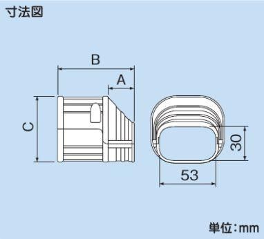 因幡電工 SEN-100-K エアコン用配管化粧カバー 端末カバー
