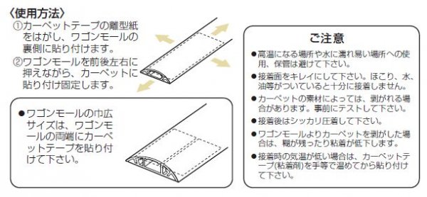 未来工業 20CTL ワゴンモール用カーペットテープ 長尺タイプ 巾20mm [代引き不可]の商品詳細ページです。 ネットde電材