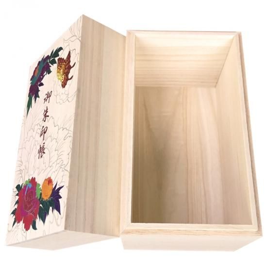 千糸繍院 御朱印ケース/御朱印帳保管用 総桐箱 プリント 15冊用 【華
