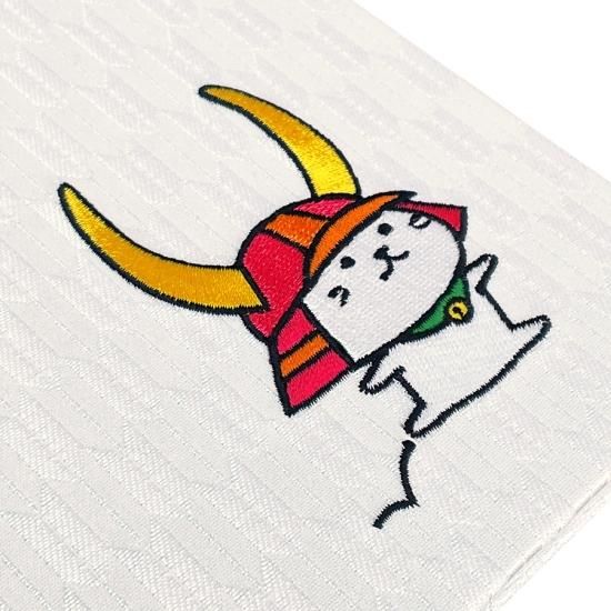 手作り額付き作品　title「蒼天のニャンコ」 ☆数量限定☆千糸繍院 謹製 御城印帳 西陣織 金襴装丁/刺繍文字