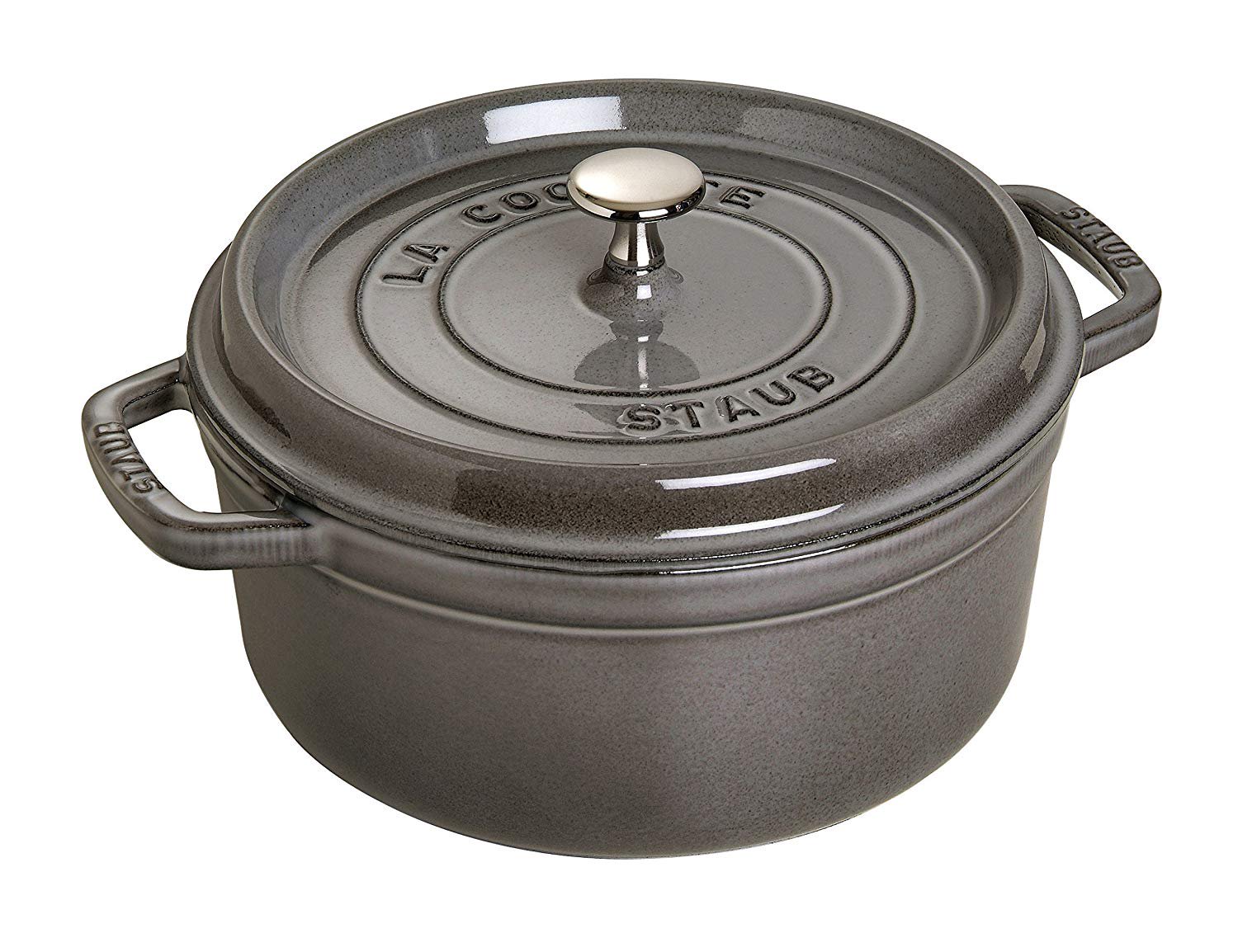 staub(ストウブ) ココット ラウンド グレー 16 cm 40509-479-0 [並行