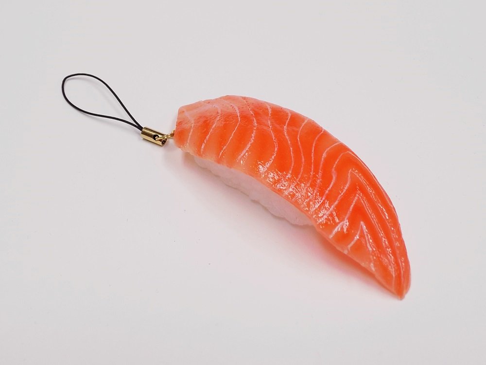 ストラップ：寿司 サーモン - 食品サンプルの製造と販売 森野サンプル