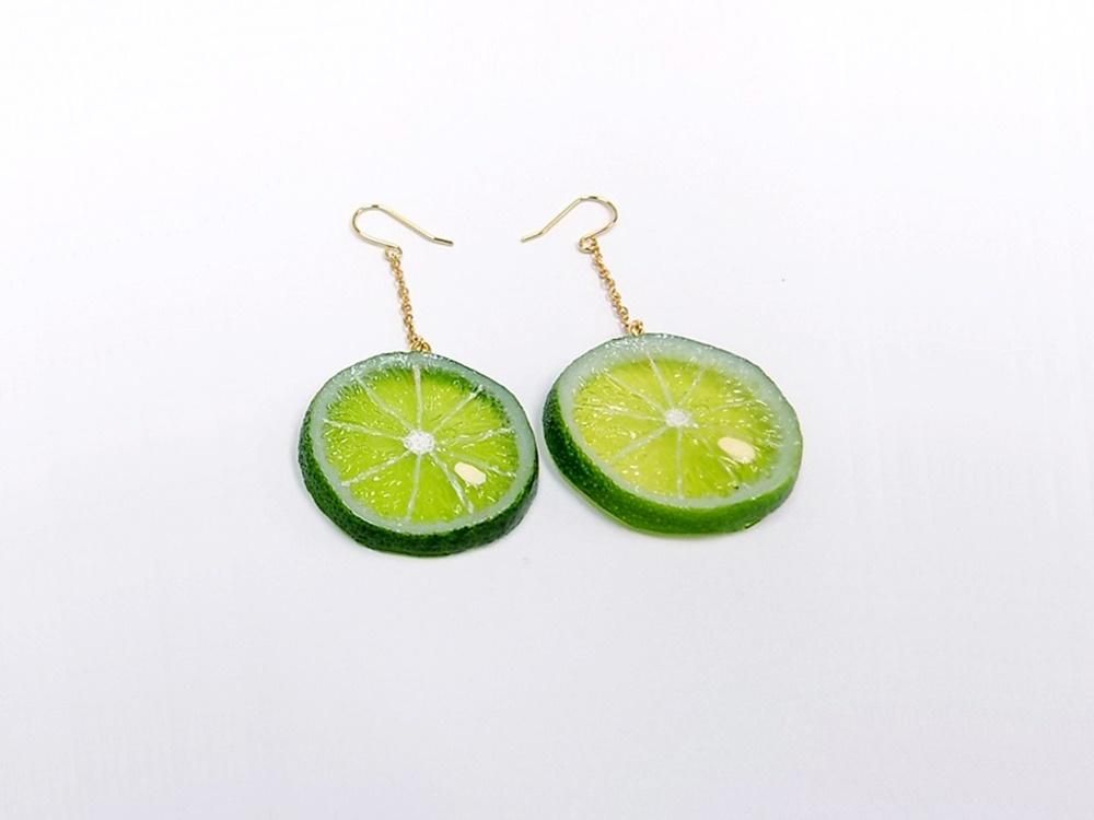 イヤリング・ピアス：すだち・小 - 食品サンプルの製造と販売