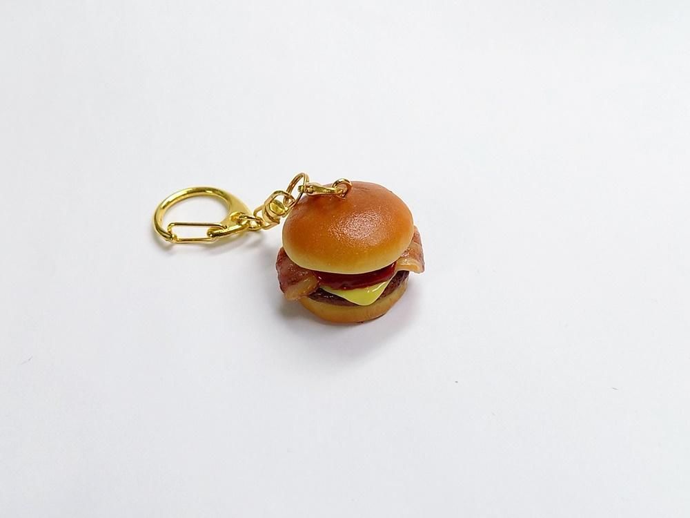 食品サンプル☆食べかけハンバーガー☆おまけトマトキーホルダー新品 3種類から選んでね♪ミニチュアバーガーのキーホルダー＊バッグ