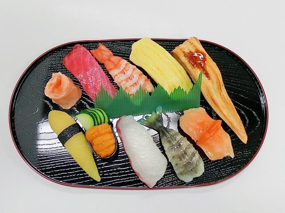 超リアル】寿司 盛り合わせ 食品サンプル 12貫セット／高級感桶 超