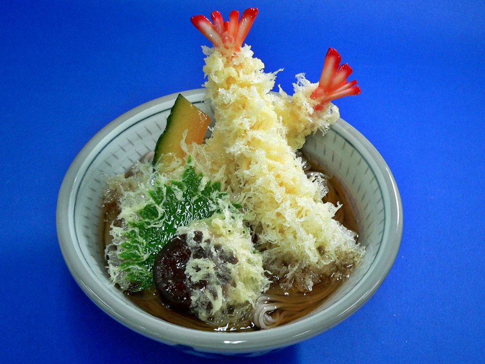 業務用食品サンプル：天ぷらそば - 食品サンプルの製造と販売 森野サンプル