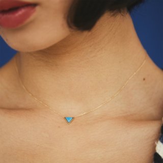 ͽTriangle Necklace Turquoise