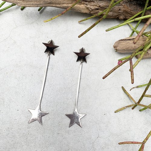 Star & Bar Long Earring