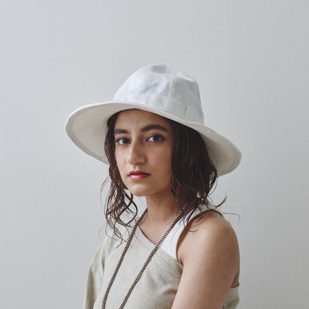 Linen White Metro Hat - marihoja│マリホジャ