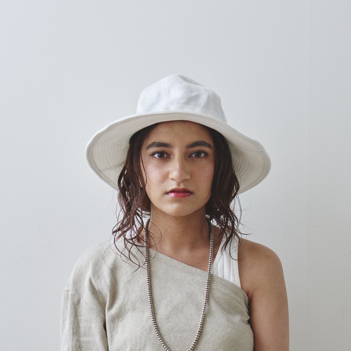 Linen White Metro Hat - marihoja│マリホジャ