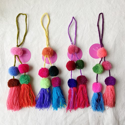 Mexican 3 Line Pompom charm