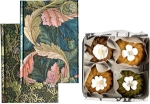 Botanical Set: ミニクグロフ缶(4種入り)＆ ウィリアム・モリスのポケット・ノートブック２冊セット