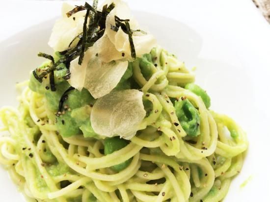アボカドと枝豆のグリーン クリームパスタ にんにくのよしだ家 青森にんにく種子の栽培 販売 通販 アボカドと枝豆のグリーン クリームパスタ にんにくのよしだ家 青森にんにく種子の栽培 販売 通販