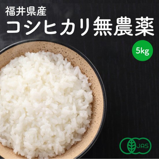 令和４年産無農薬無肥料JAS認定新潟県産コシヒカリ 白米５kg