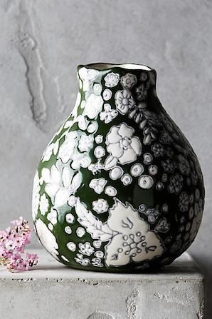 新品アンソロポロジーLeah Goren Marcella 花瓶 ブルー アンソロ