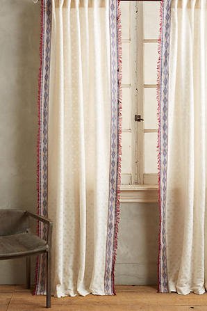 Thayer Curtain トリミングが可愛いカーテン 2枚セット - アンソロ 