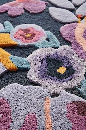 Tufted Jardin Rug タフテッド ジャーディン ラグ NAVY アンスロ Tufted Jardin Rug タフテッド ジャーディン ラグ NAVY アンスロ