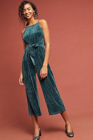 Evelyn Velvet Tie Front Jumpsuit ジャンプスーツ - アンソロポロジー専門通販　CHERRY