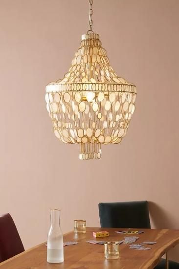 Oval Capiz Chandelier オーバル キャピズ シャンデリア アンソロポロジー専門通販 CHERRY