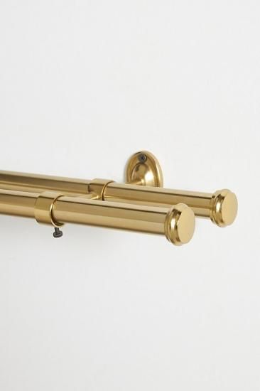 Adjustable Double Curtain Rod 伸縮可能 二重カーテンロッド GOLD