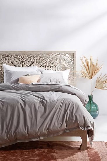 grey percale duvet cover