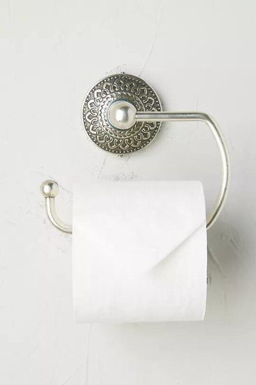 Brass Medallion Toilet Paper Holderブラスメダリオン トイレットペーパーホルダーANTIQUE SILVER  アンソロポロジー専門通販CHERRY