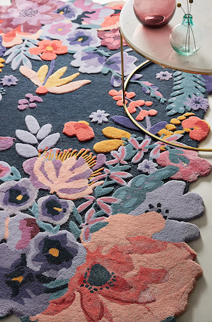 Tufted Jardin Rug タフテッド ジャーディン ラグ NAVY アンスロ Tufted Jardin Rug タフテッド ジャーディン ラグ NAVY アンスロ