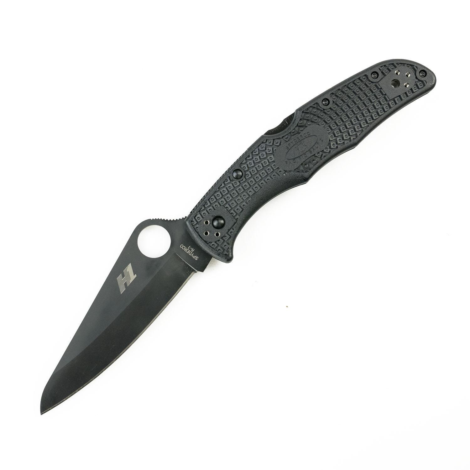 SPYDERCO エンデューラパシフィックソルト2 オールブラック H-1 ストレートエッジ - キャンプ用品 | 防災グッズの -サバイバルjp-