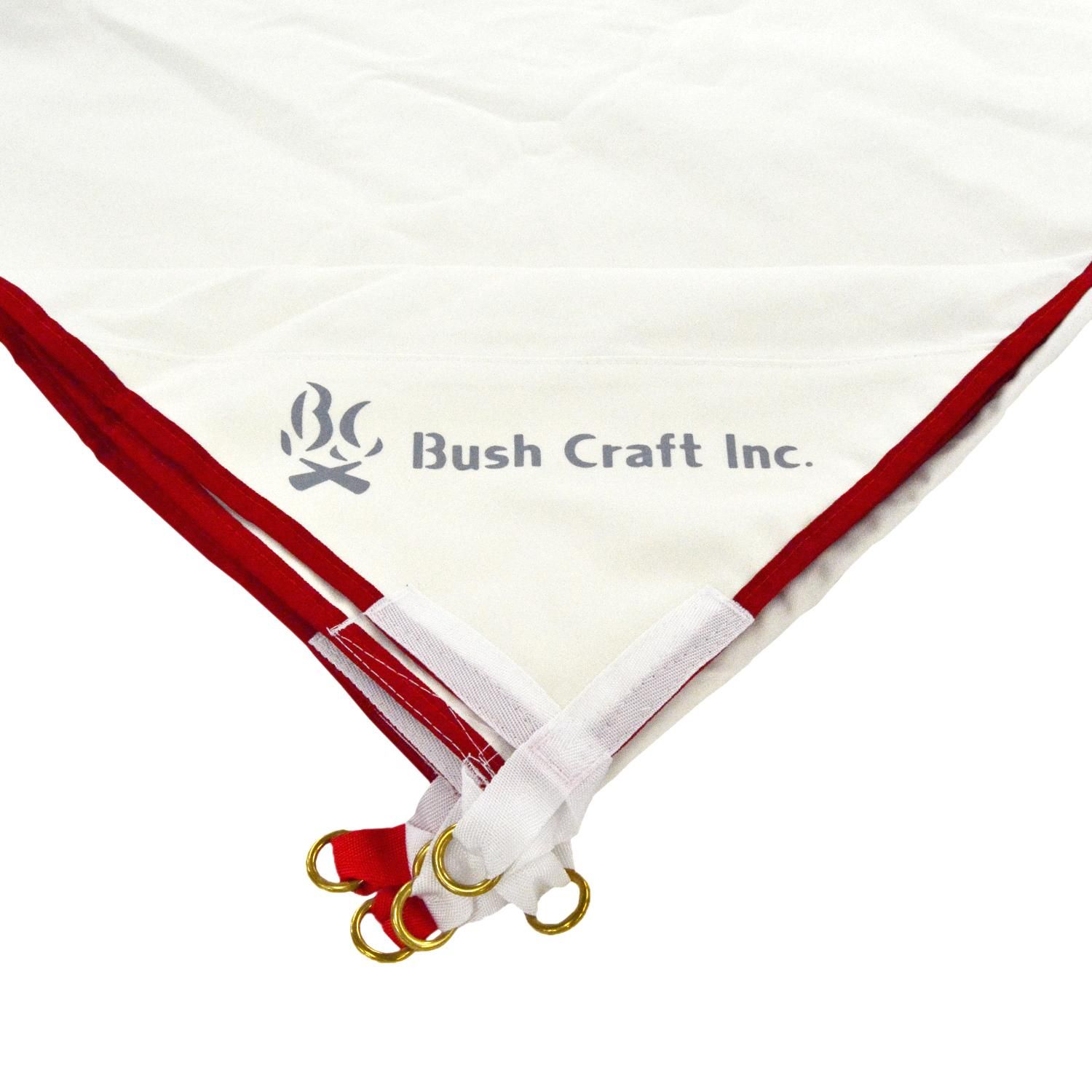 たき火タープ　3×3 Bush Craft Inc.製コットンキャンバス100% Bush craft ブッシュクラフト ブッシュタープ 3m×3m 撥水 難燃