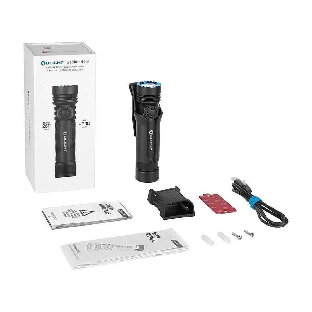 【新品未使用】OLightr seeker 4 Pro 黒色　4000lm nw Olight Seeker 4 Pro - サバイバルJP -カスタム電動ガン